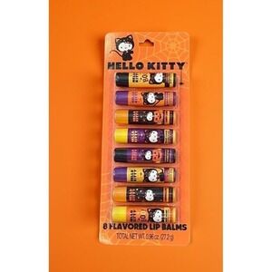 HALLOWEEN 8 Flavored Hello‎ kitty Lip Balms New
